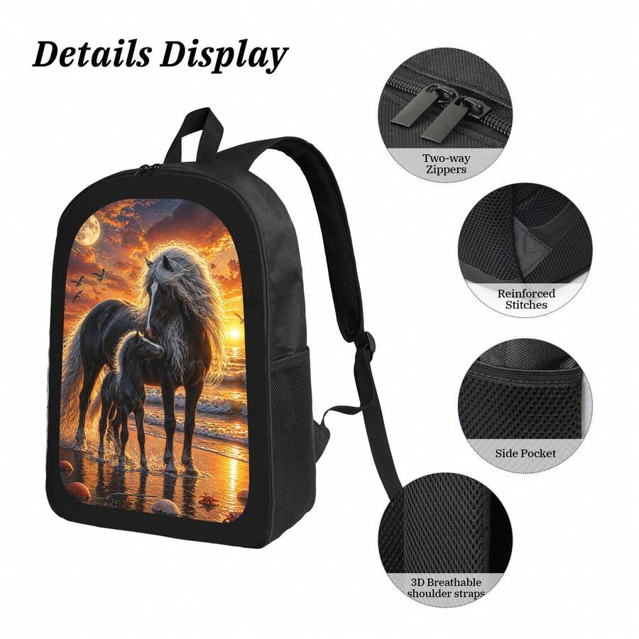 Dreamy Horse Sunset Print Back - Embroidery Horse のレビューと価格