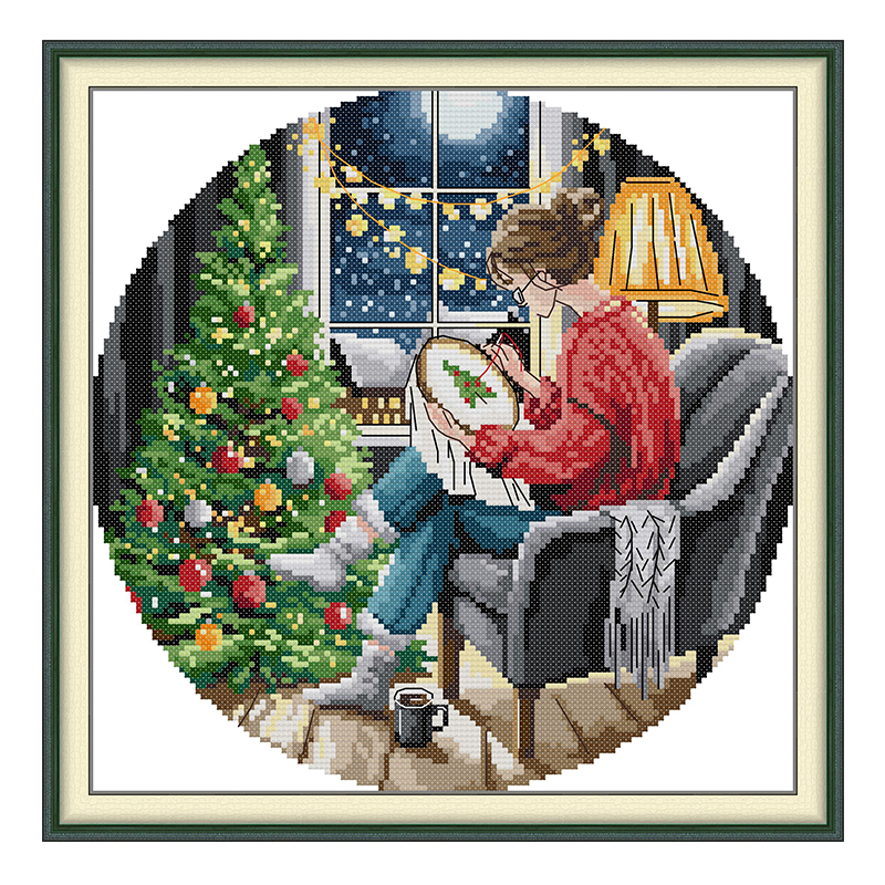 The Christmas Tree and Girl Pa - Embroidery X Stitch のレビューと価格