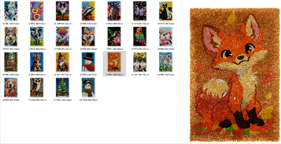 Latch hook rug kits with Pre-P - Embroidery Cross Stitch Patterns のレビューと価格