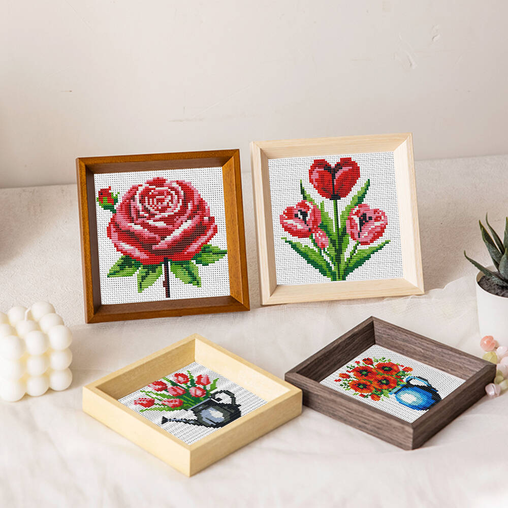 Evershine 8pcs Mini Flower Cro - Embroidery X Stitch のレビューと価格