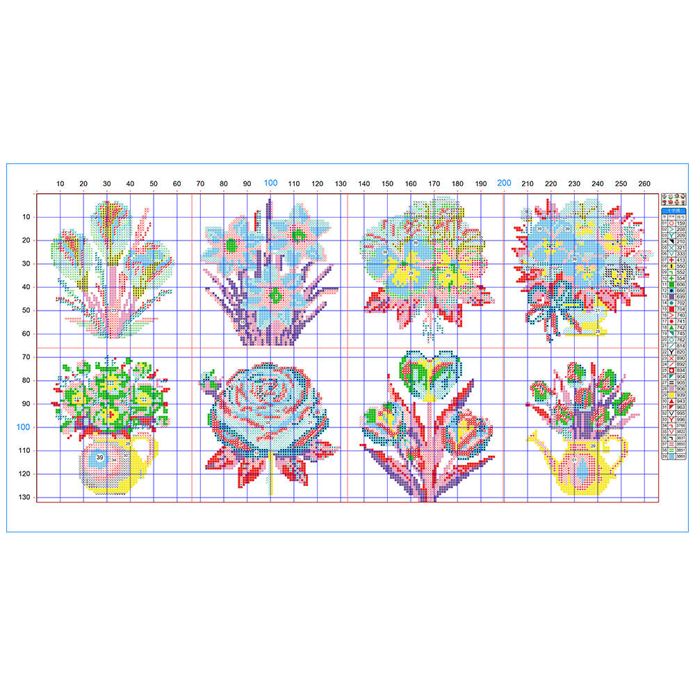 Evershine 8pcs Mini Flower Cro - Embroidery X Stitch のレビューと価格