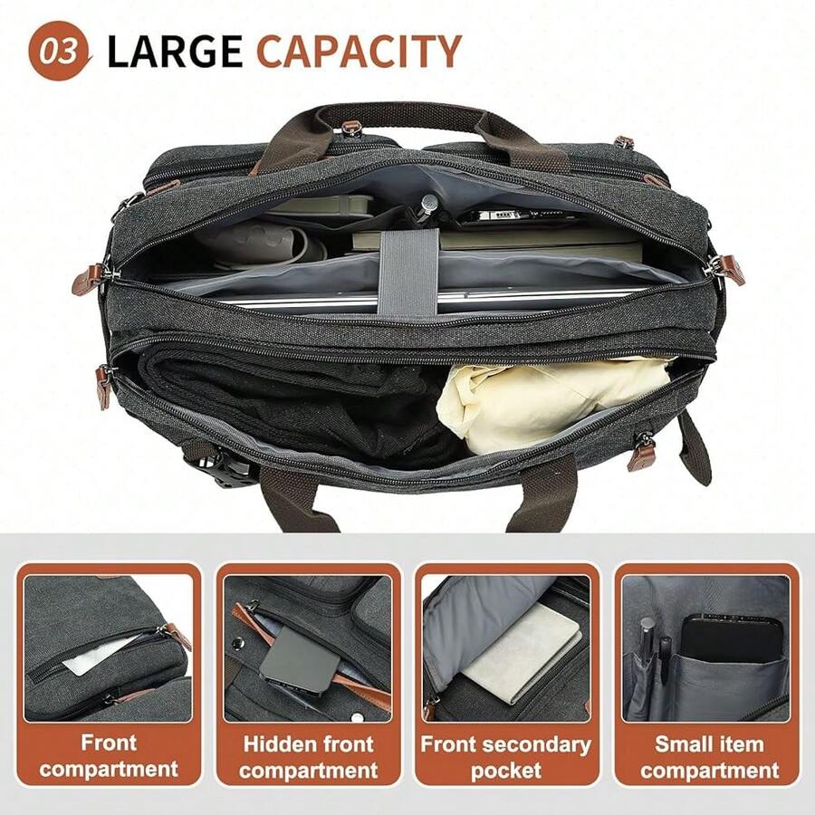 Canvas Laptop Backpack 3-In-1  - Embroidery Computer のレビューと価格