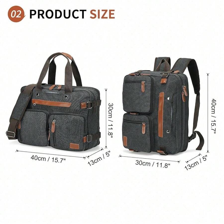 Canvas Laptop Backpack 3-In-1  - Embroidery Computer のレビューと価格