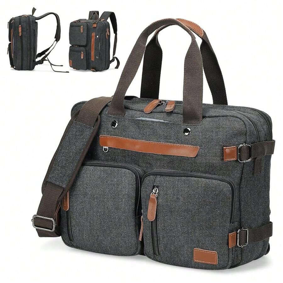 Canvas Laptop Backpack 3-In-1  - Embroidery Computer のレビューと価格