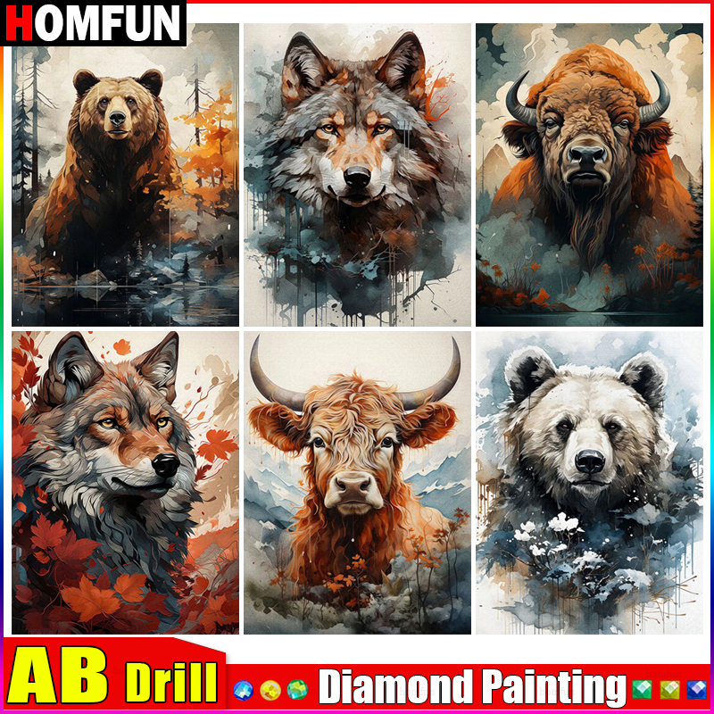 HOMFUN AB Diamond Painting Ful - Embroidery Cross Stitch Patterns のレビューと価格