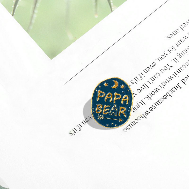 Mama Papa Bear Enamel Pins Cus - Embroidery Love のレビューと価格