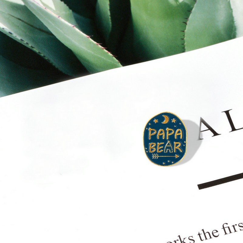 Mama Papa Bear Enamel Pins Cus - Embroidery Love のレビューと価格