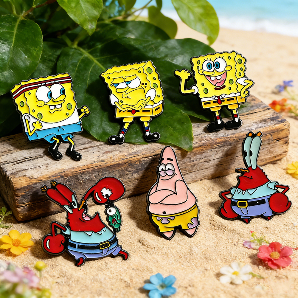 6 Pcs SpongeBob SquarePants An - Embroidery Textile のレビューと価格