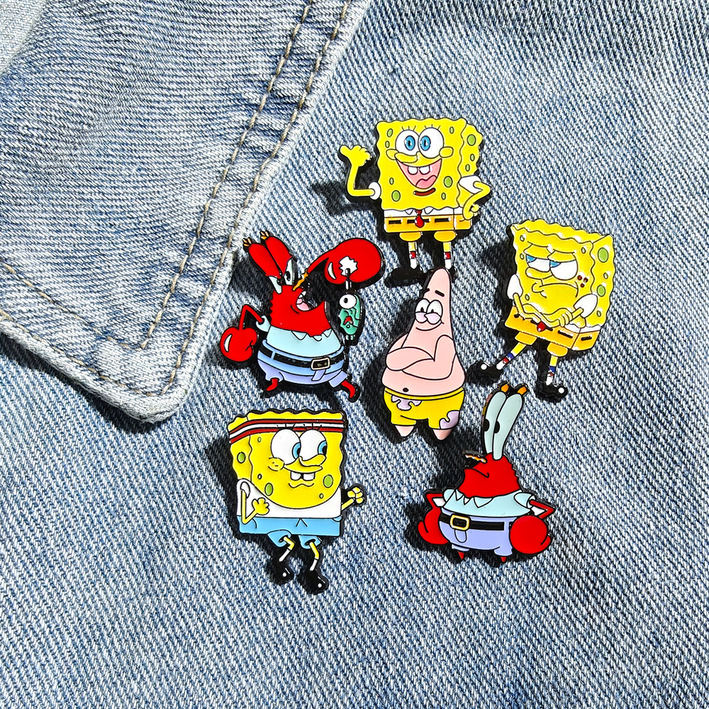 6 Pcs SpongeBob SquarePants An - Embroidery Textile のレビューと価格