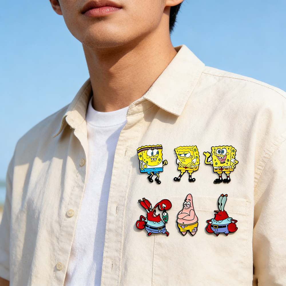 6 Pcs SpongeBob SquarePants An - Embroidery Textile のレビューと価格