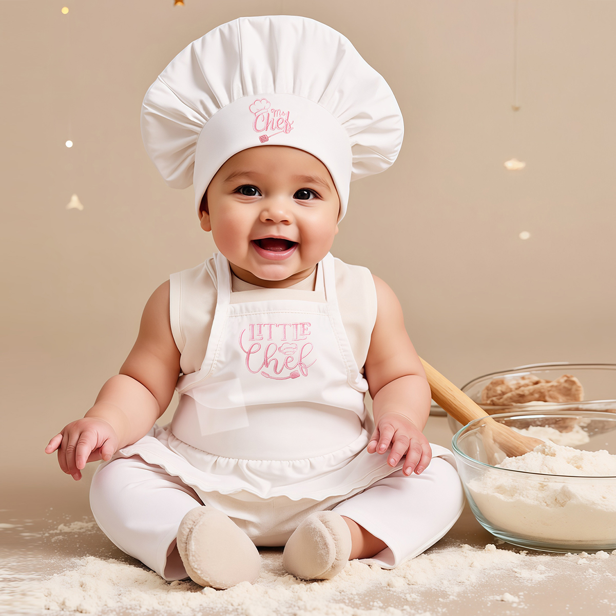 Ylsteed 2Pcs Set Newborn Girl  - Embroidery Apron のレビューと価格