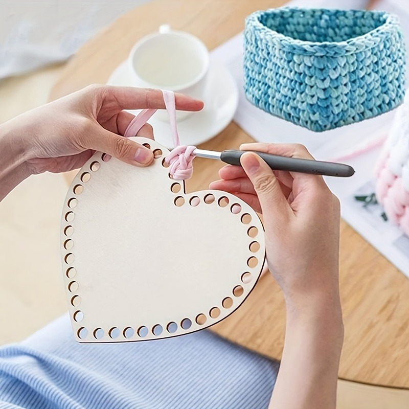 3pcs Heart-Shaped Crochet Bask - Embroidery Frame のレビューと価格