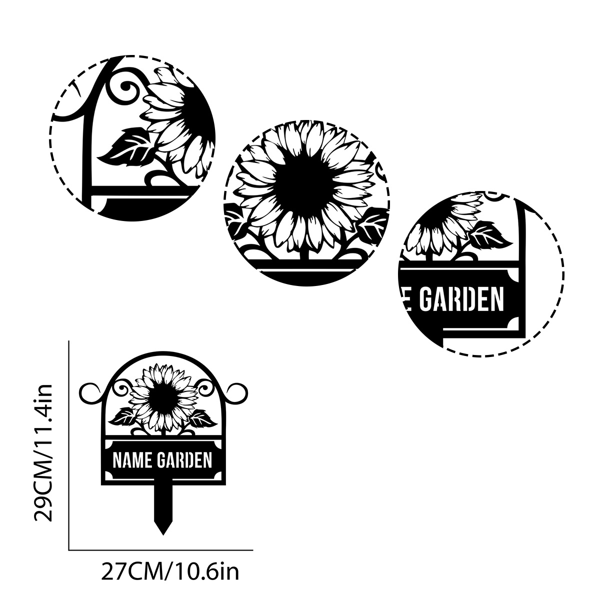 Custom Metal Garden Sign, SunF - Embroidery Garden のレビューと価格