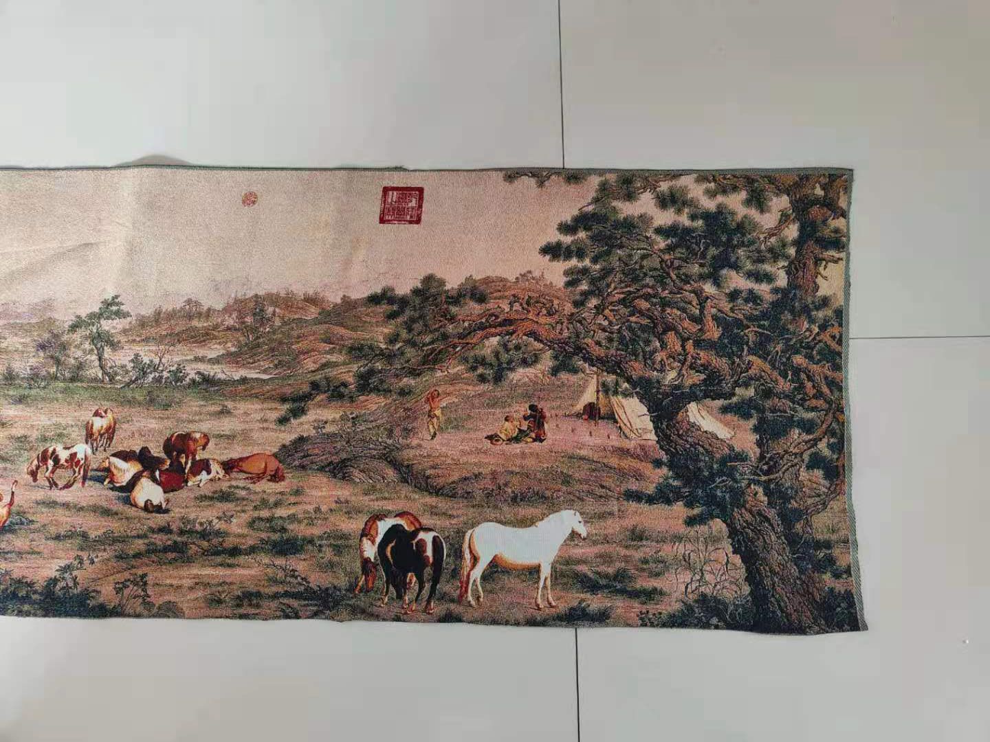 5M Super size Chinese Folk Sil - Embroidery Horse のレビューと価格