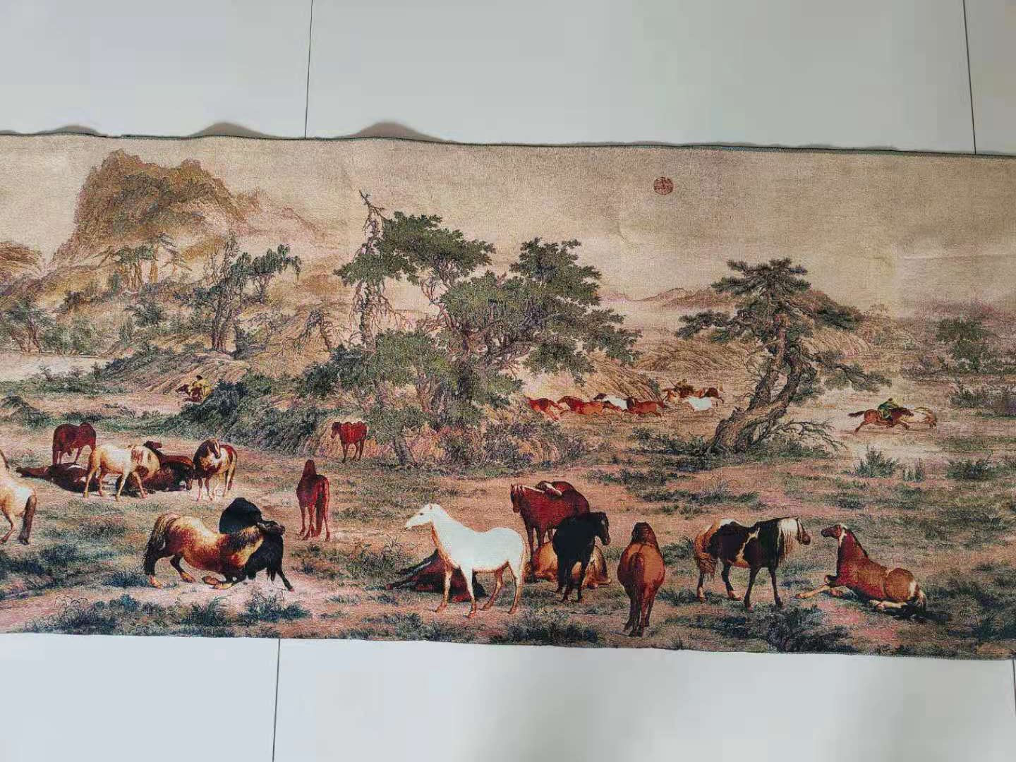 5M Super size Chinese Folk Sil - Embroidery Horse のレビューと価格