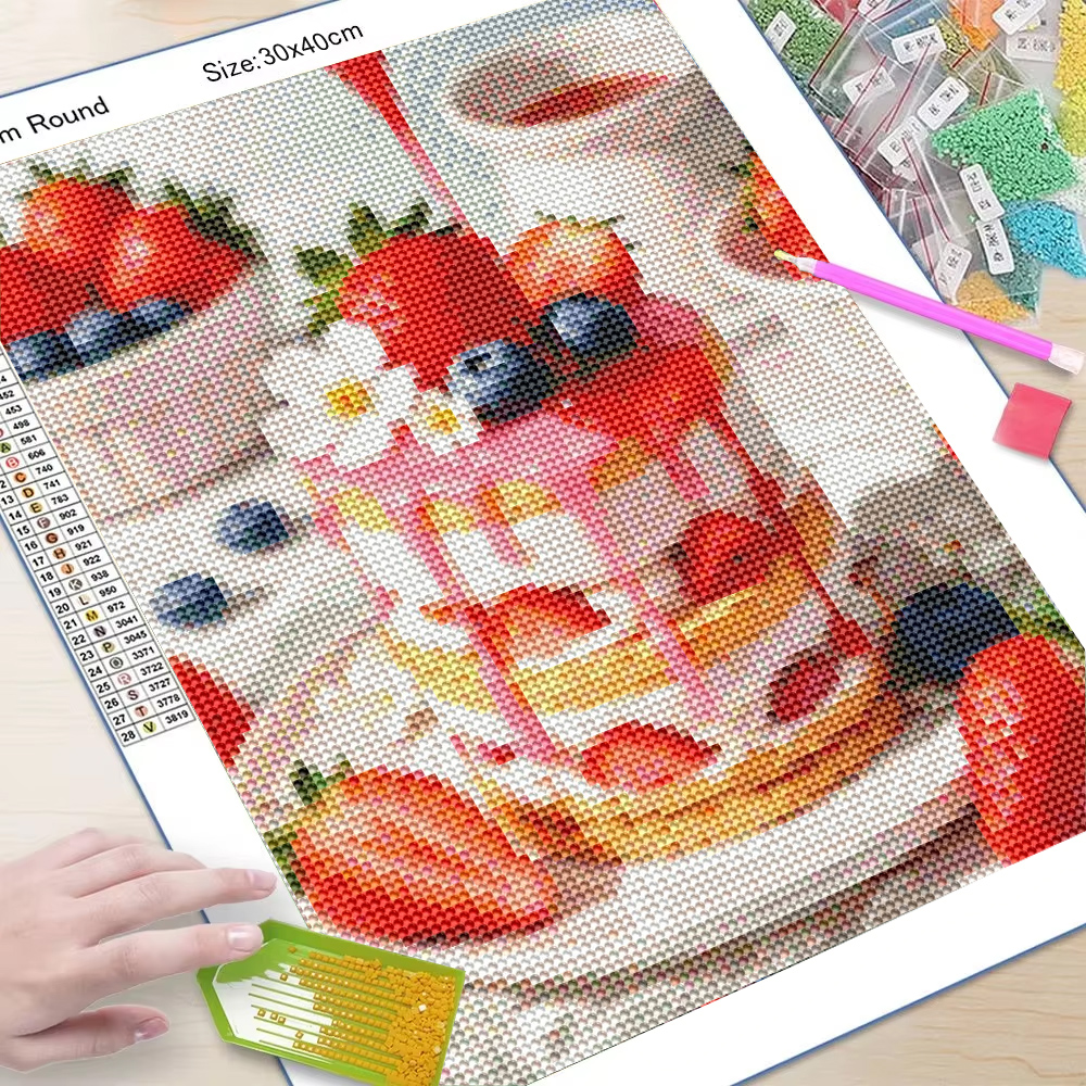 5D Diy Diamond Painting Ice Cr - Embroidery Cream のレビューと価格