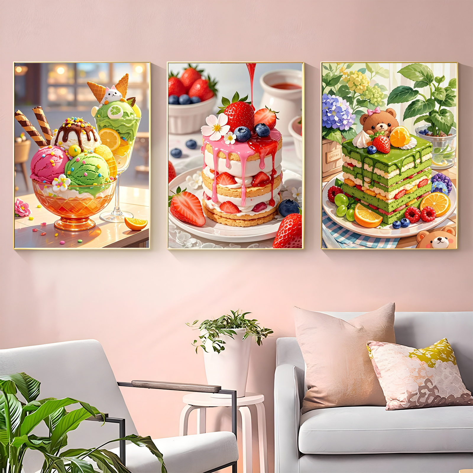 5D Diy Diamond Painting Ice Cr - Embroidery Cream のレビューと価格