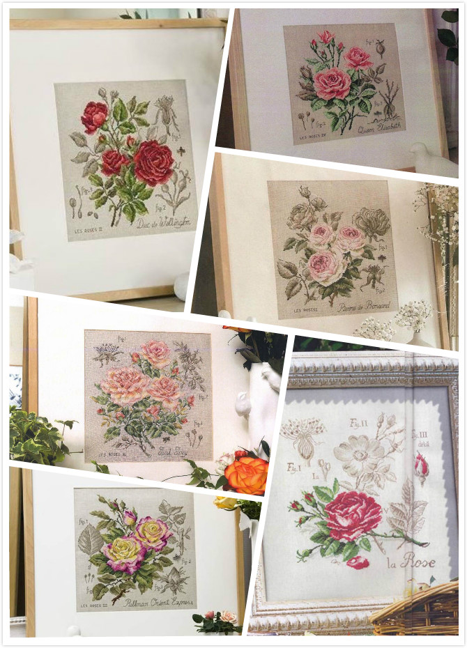 Dfea-Flower Series Rose Cross  - Embroidery X Stitch のレビューと価格