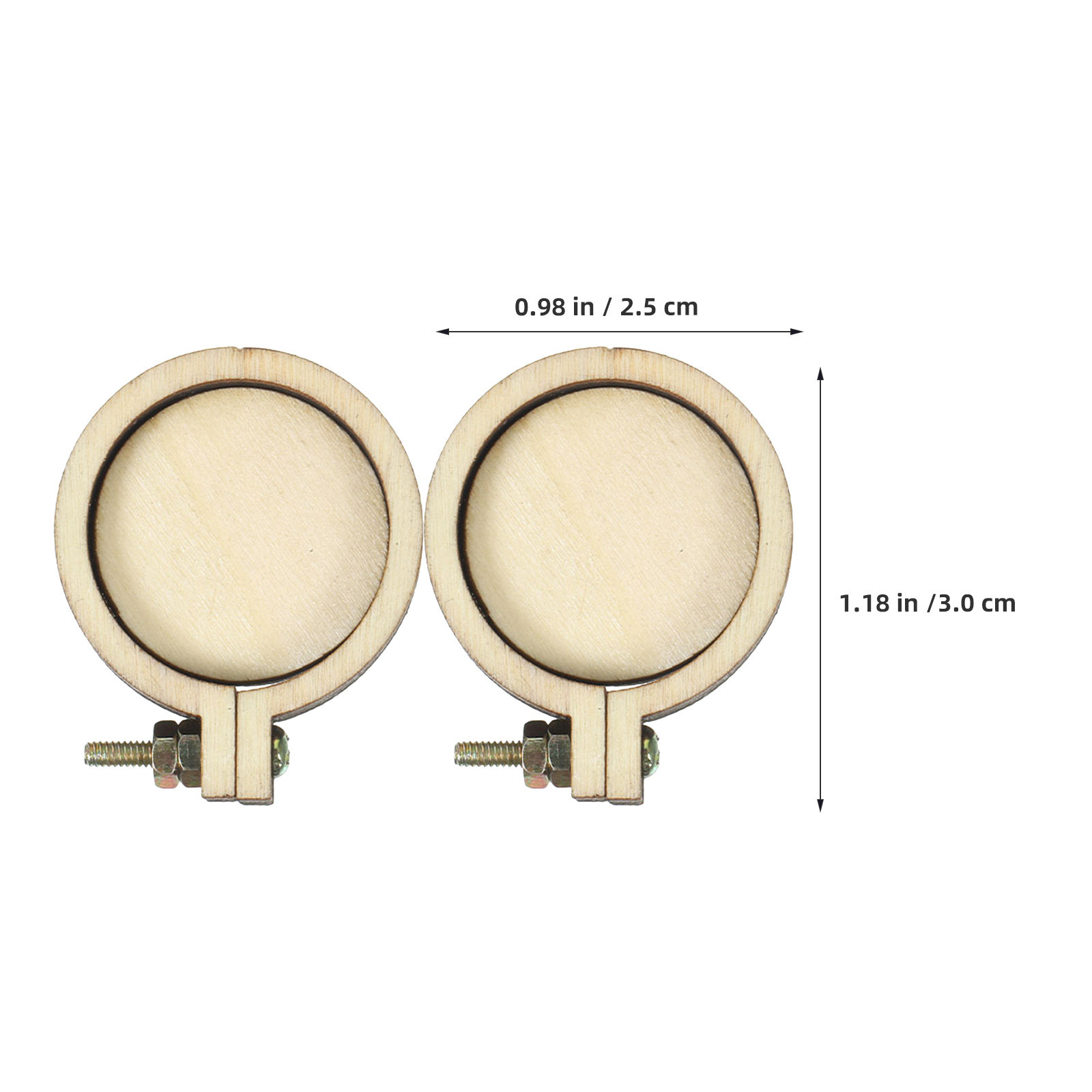 18Pcs Mini Wood Embroidery Hoo - Embroidery Frame のレビューと価格