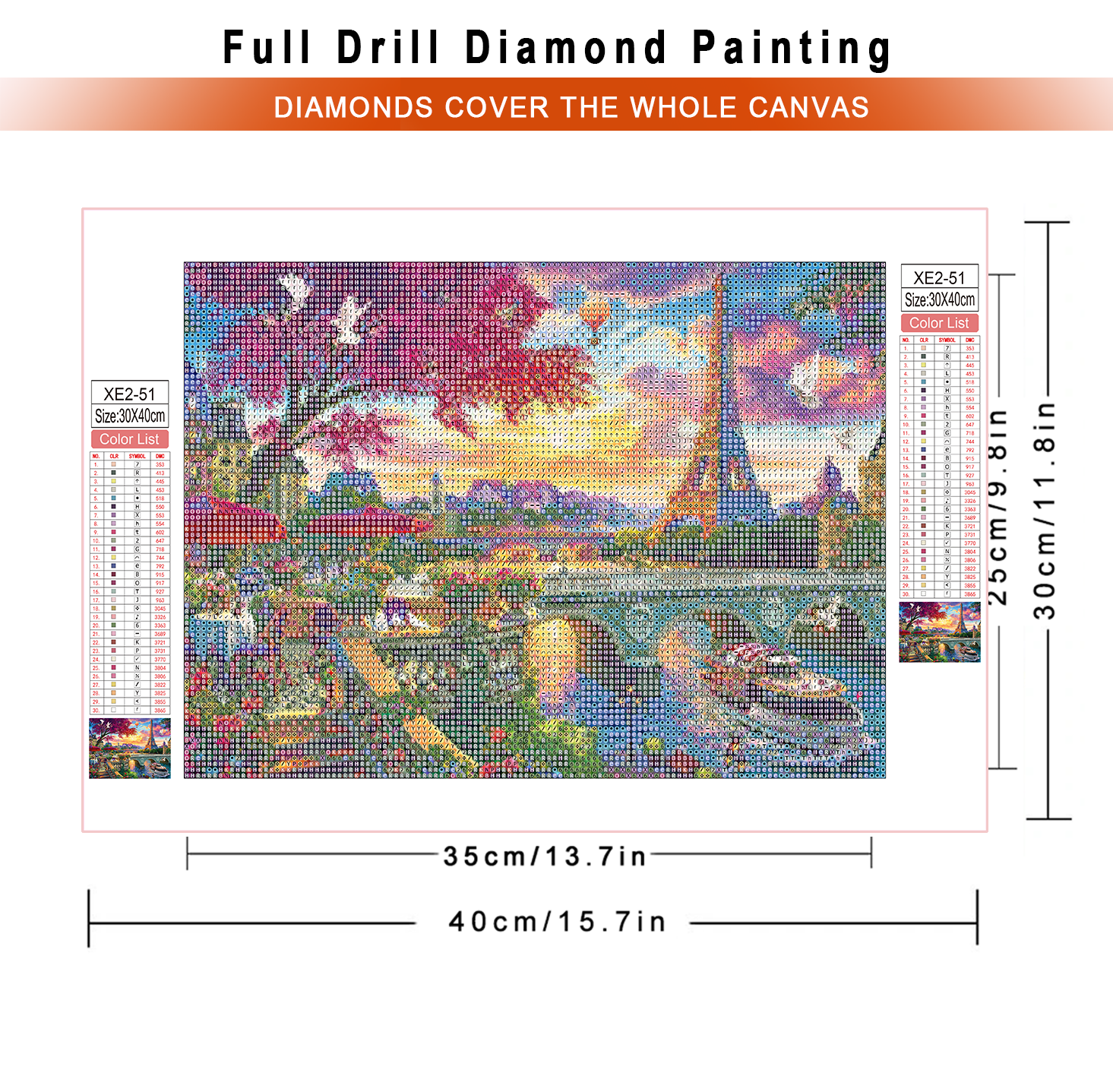 1pc frameless  diamond paintin - Embroidery Garments のレビューと価格