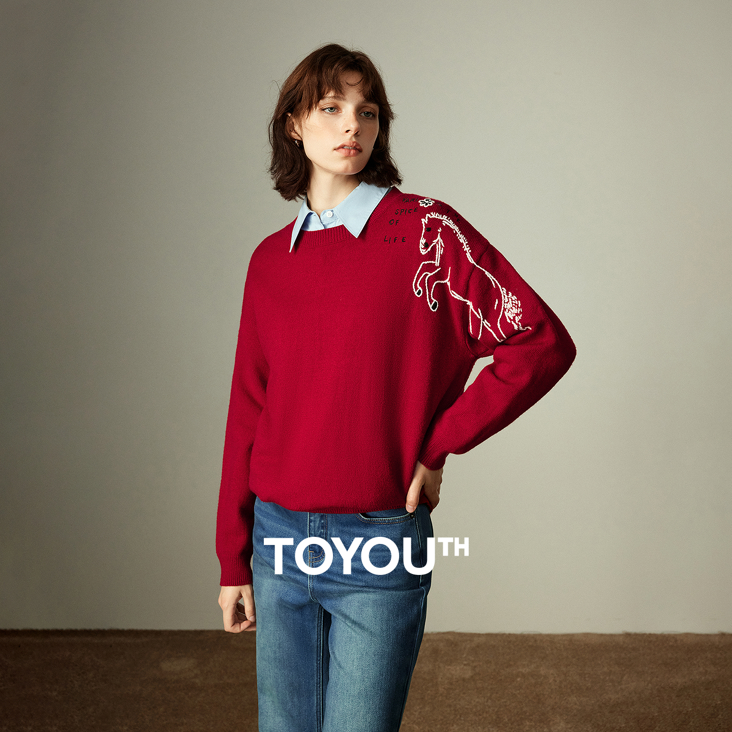 TOYOUTH Women's Arctic Fleece  - Embroidery Horse のレビューと価格