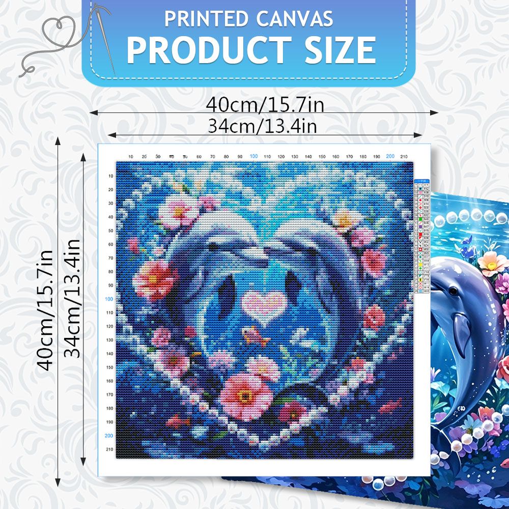 HUACAN Cross Stitch Sets Dolph - Embroidery X Stitch のレビューと価格