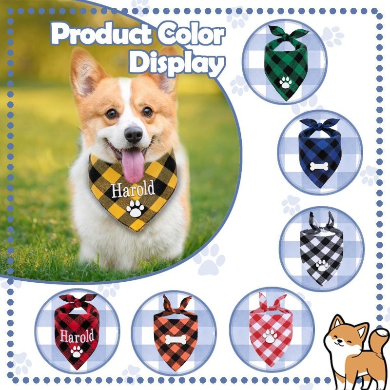 Embroidery Name Dog Bandana Cu - Embroidery Apron のレビューと価格