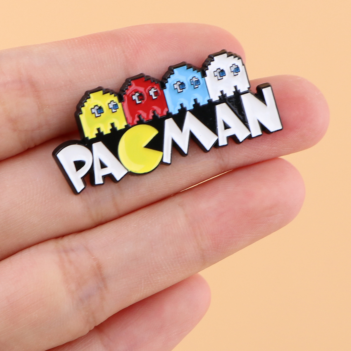 Pac-Man Game Brooch Pin Badge  - Embroidery Textile のレビューと価格