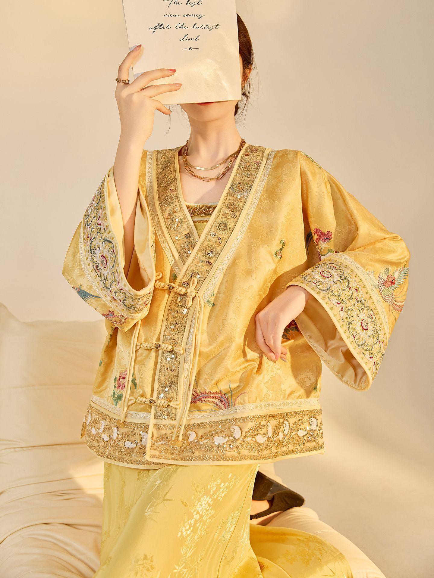 Autumn New Fashion V-neck High - Embroidery Knit のレビューと価格