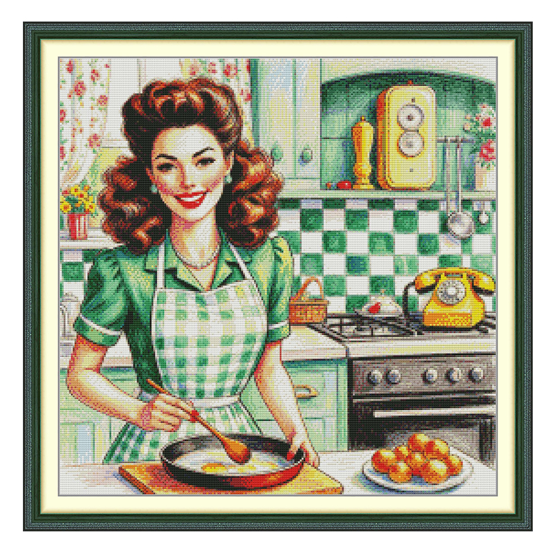 The Girl in Green Checked Apro - Embroidery Apron のレビューと価格