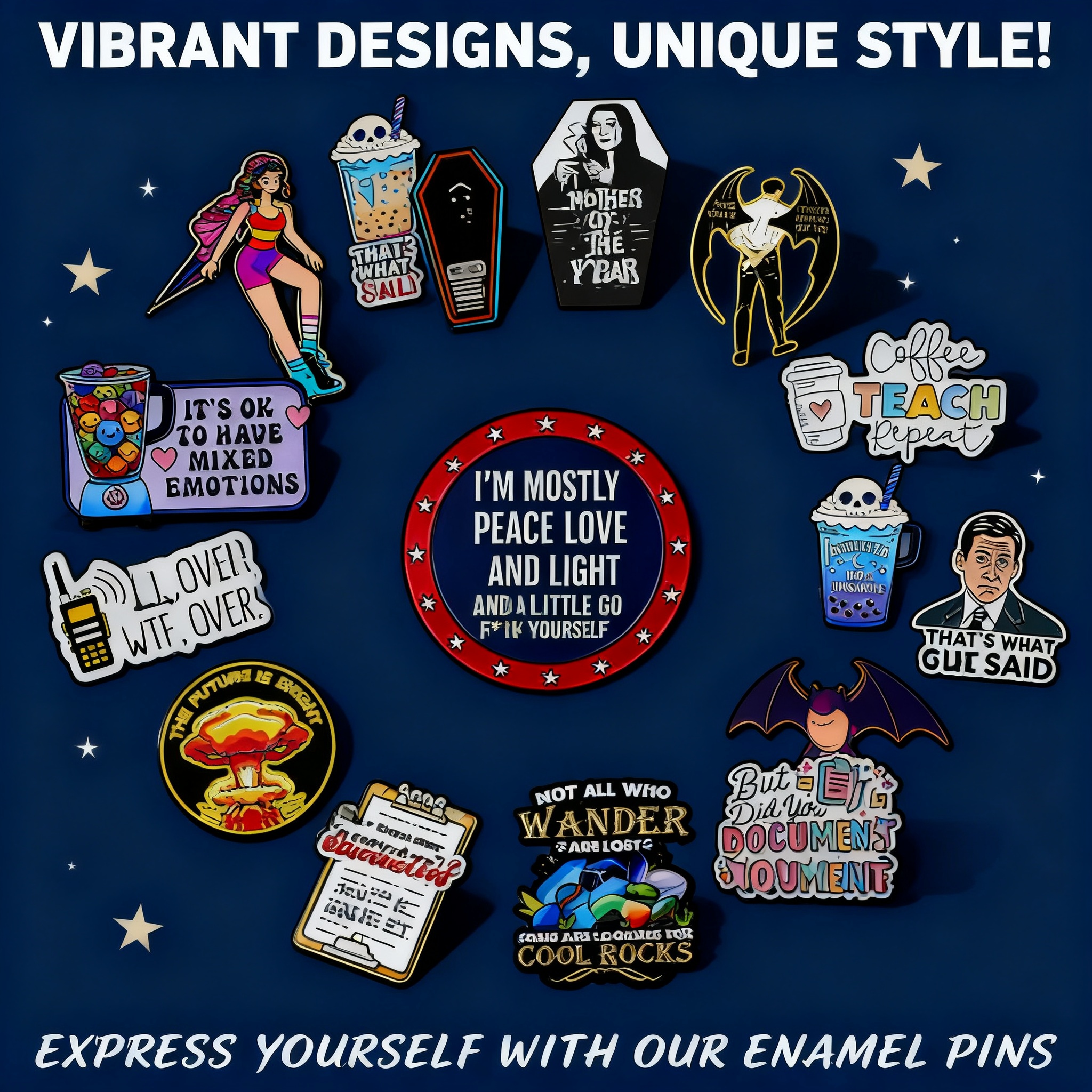 Enamel Brooch Badge Pin Alloy  - Embroidery Textile のレビューと価格