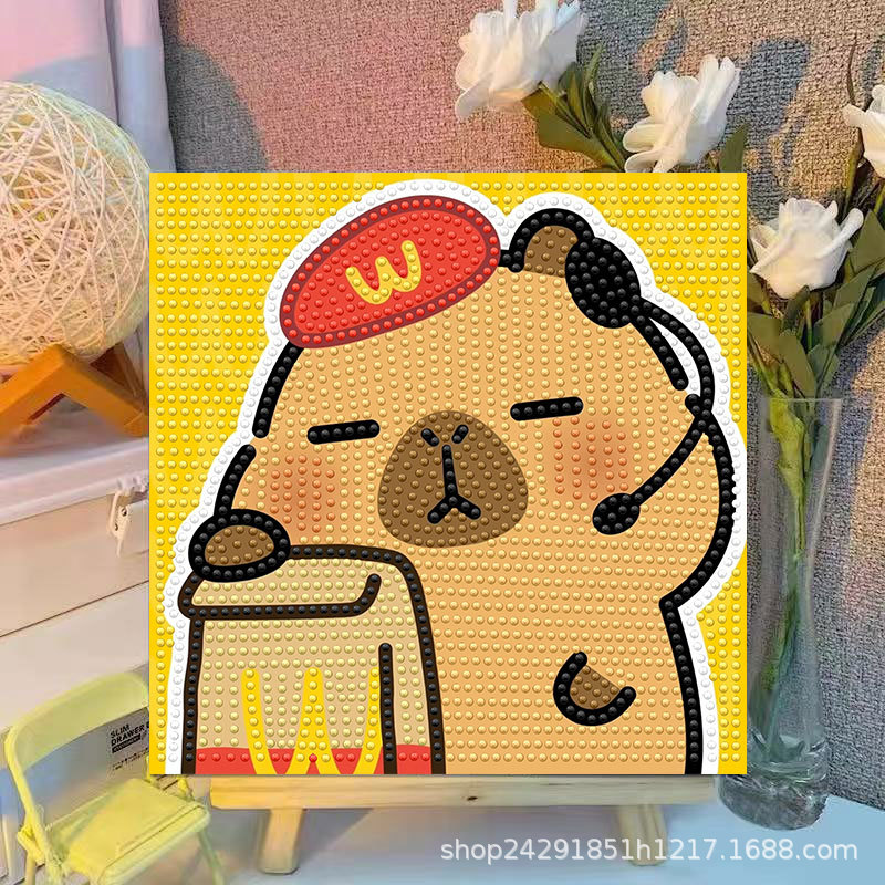 Cartoon Capibala Crystal Diamo - Embroidery Garments のレビューと価格