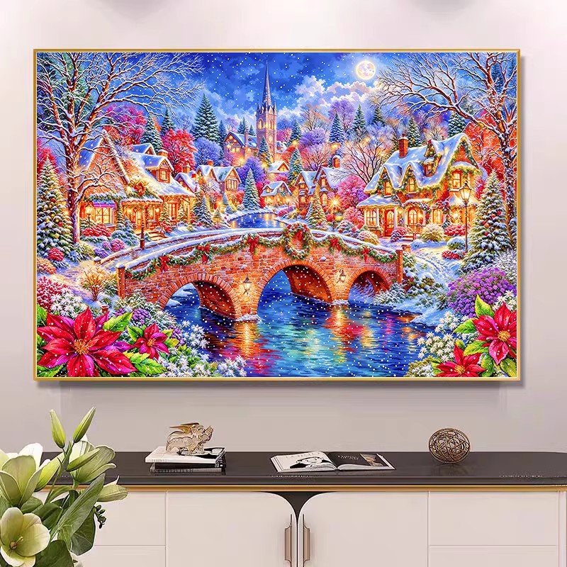 9ct 100x75cm Winter Church Emb - Embroidery X Stitch のレビューと価格