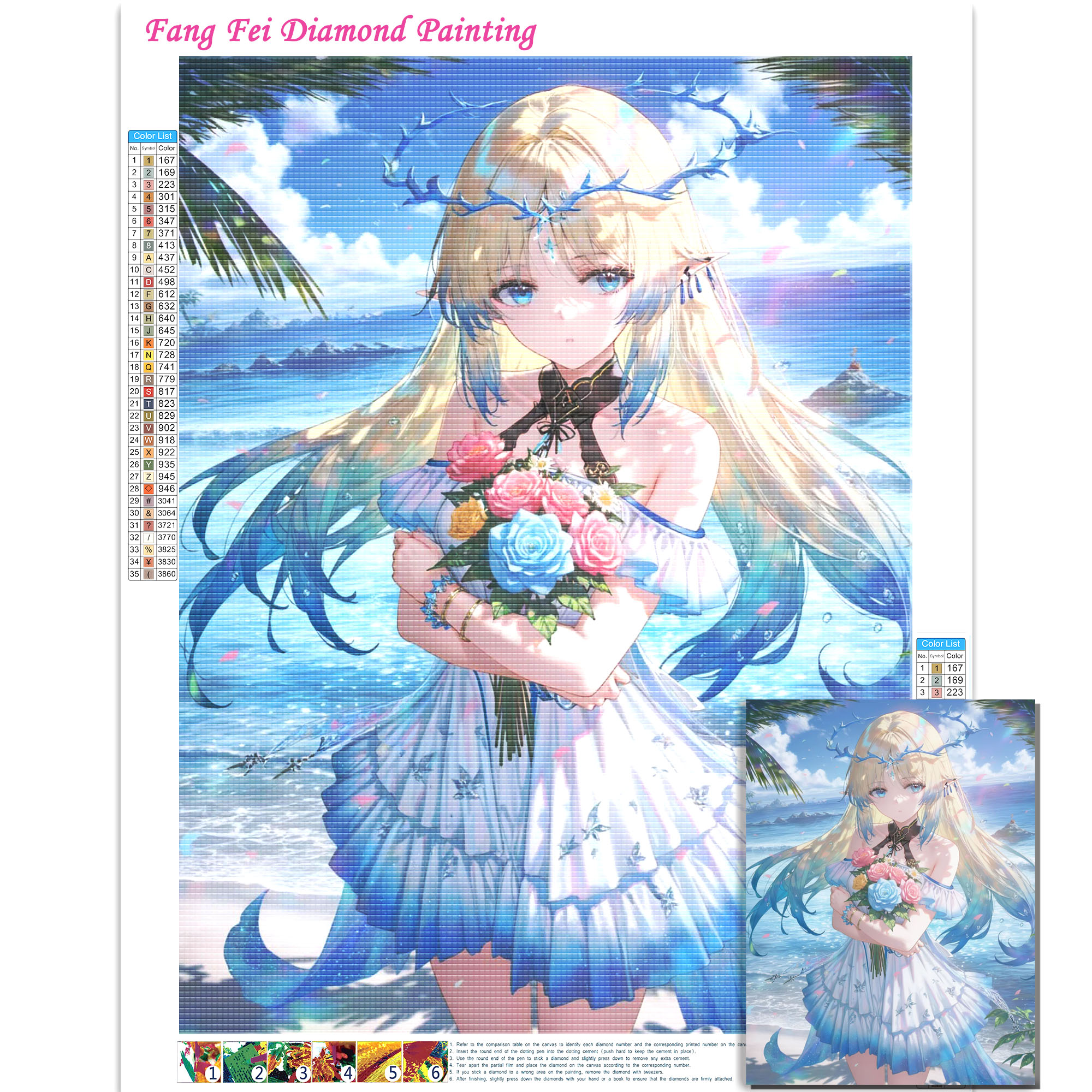Wuthering Waves Diamond Printi - Embroidery Cross Stitch Patterns のレビューと価格