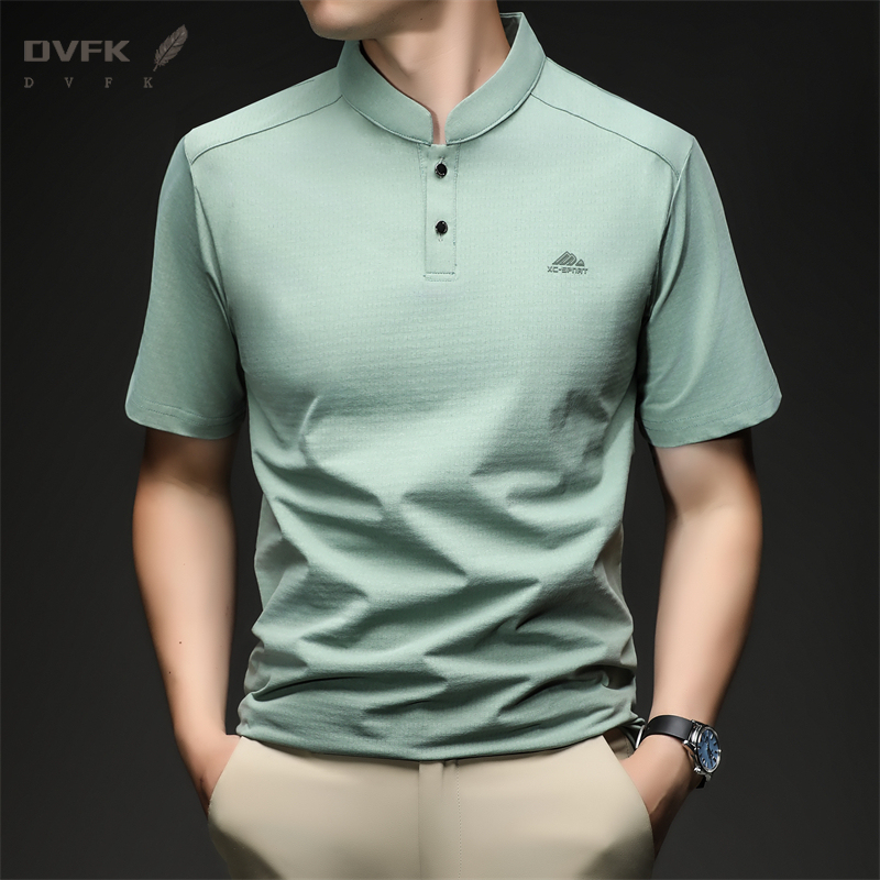 Mens Short Sleeve Mandarin Col - Embroidery Knit のレビューと価格