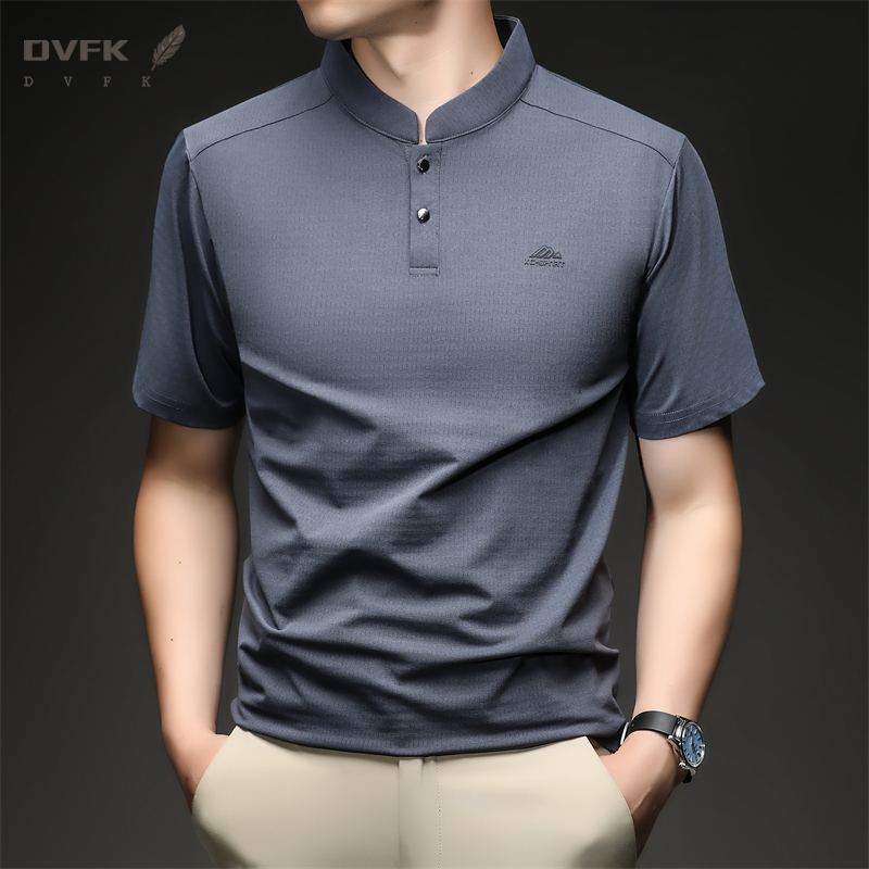 Mens Short Sleeve Mandarin Col - Embroidery Knit のレビューと価格