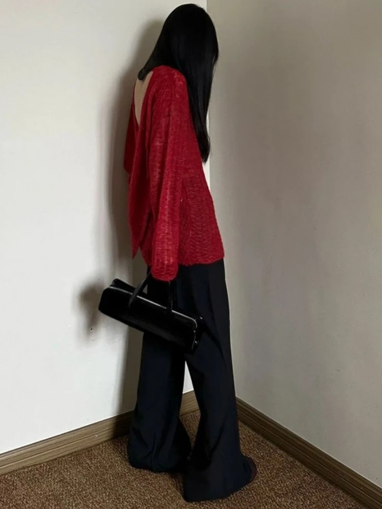 Y2K See-Through Knitted Women' - Embroidery Knit のレビューと価格