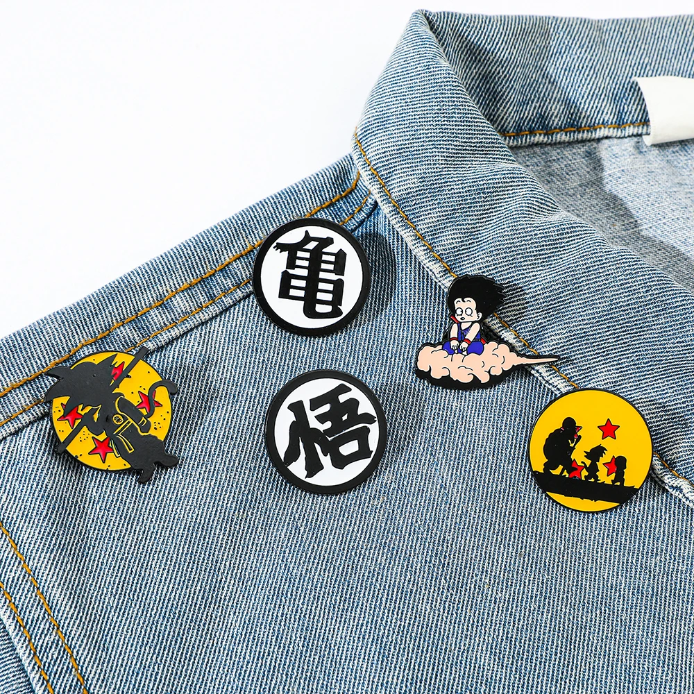 6 Pcs Hot Blooded Anime Brooch - Embroidery Textile のレビューと価格
