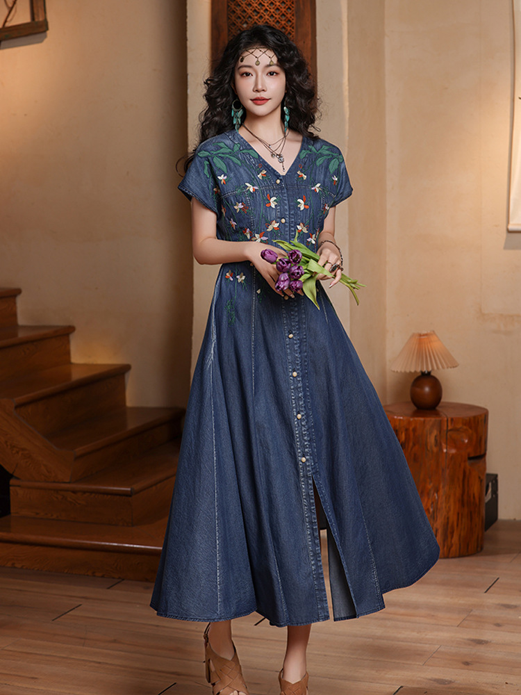 TIYIHAILEY Women Denim Dresses - Embroidery Garments のレビューと価格