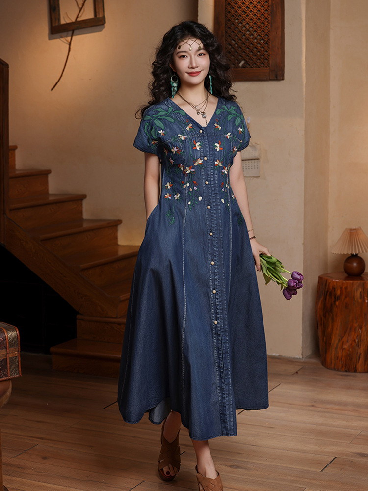 TIYIHAILEY Women Denim Dresses - Embroidery Garments のレビューと価格