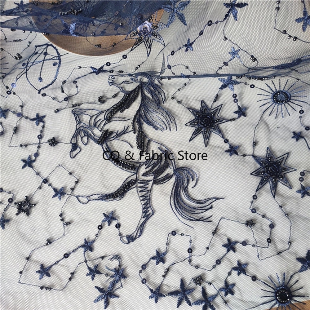 3D Embroidery Beaded And Sequi - Embroidery Horse のレビューと価格